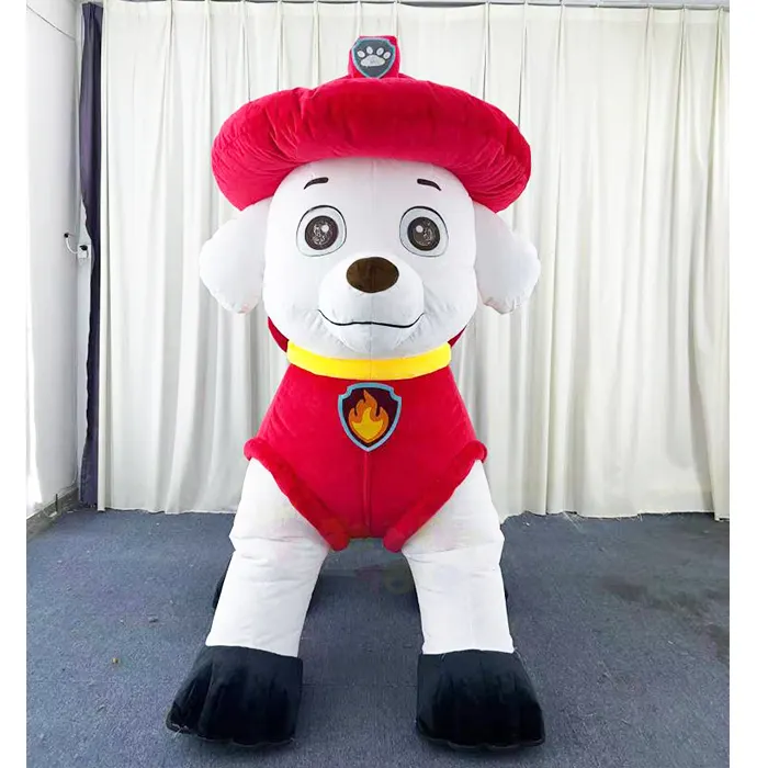 Popüler şişme dört bacak pençe köpek maskot kostüm karikatür karakter köpek kostüm satılık