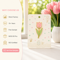 Broche Tulipe Rose 2D en Émail Souple, Bijou Fleur de Tulipe Printemps Pâques, Badges Métalliques en Gros, Épingles en Émail Personnalisées