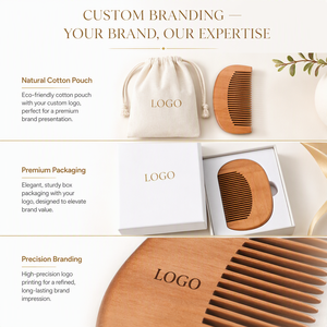 Peine de acupresión de madera natural con logotipo láser personalizado para el <span class=keywords><strong>parto</strong></span>, alivio del dolor de contracción, esencial para el bolso de maternidad - Product Image 5