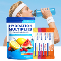 Sachets de poudre d'électrolytes hydratants OEM, enrichis en vitamine C et zinc, faible MOQ, personnalisables, pour adultes