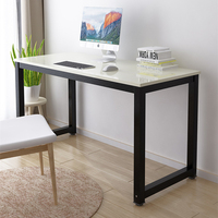 Mesa de estudio de madera y Metal para oficina, mueble para el hogar, escritorio para ordenador