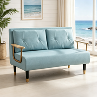 Canapé-lit convertible 2 places pour salon, balcon, bureau, inclinable, pliable, en tissu technique, couleur personnalisable, idéal petit appartement, style nordique
