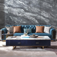 Sofá Esquinero Chesterfield de Dos Plazas de Lujo, Cuero Genuino, Colores Personalizables, Ideal para Apartamentos, Gimnasios, Centros Comerciales, Hospitales y Villas