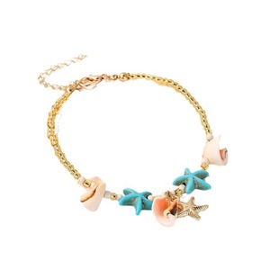 YW Summer Bohemian Style Starfish Shell Conch Rice <strong>Bead</strong> <strong>Bracelet</strong> Fashion <strong>Bracelets</strong> for Women - Product Image 1