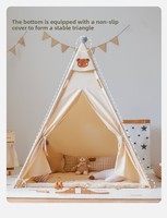 Tente d'été Montessori en toile de coton style indien moderne pour enfants, en pin de Nouvelle-Zélande, pour la maison et la salle de jeux