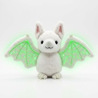 Boneka Kelelawar Estetis Kustom Bermotif Konstelasi, Boneka Hewan Putih Lembut untuk Hadiah Promosi Liburan