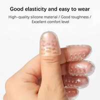 Protector de Dedos de Silicona, Gel Transparente, Perforado, Transpirable, Impermeable, Anti-rozaduras, Alivio del Dolor de Callos y Ampollas
