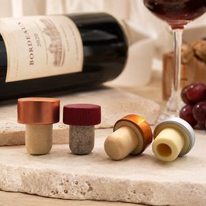 Tapón de Corcho en Forma de T al por Mayor con Tapa de Madera, Material Natural Sintético para Botellas de Vino, Whisky, Vodka, Ginebra y Licores - Product Image 2
