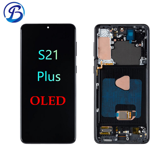 OLED Wholesale High Quality AMOLED LCD Display with Frame for Samsung S21 Plus 5G G996B/DS 1-Year Warranty Perfect Replacement