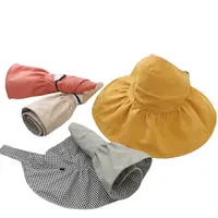 Genitore-figlio estate vuoto Top pieghevole traspirante regolabile cappello di cotone visiera parasole cappello rigido scudo solare