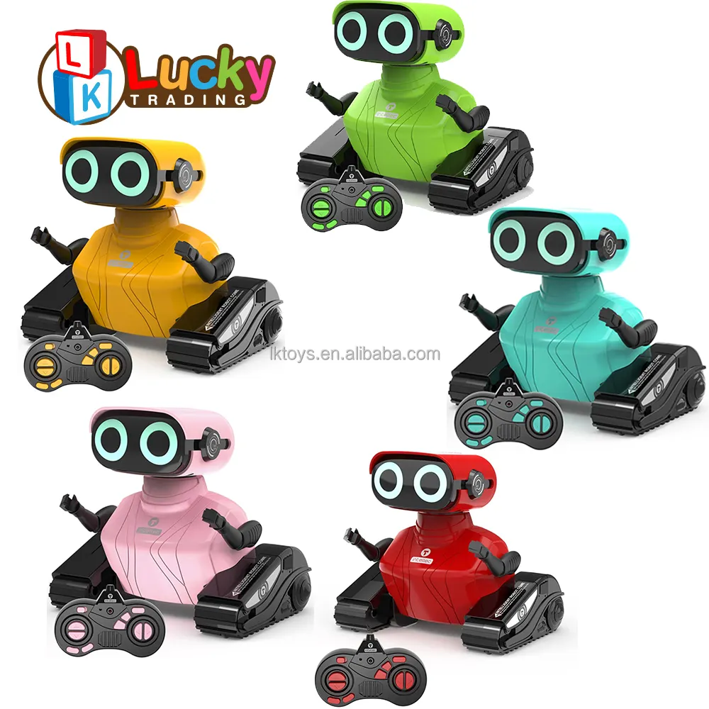 Robot Toys Remote Control Robot Toy RC Robots for Kids with LED Eyes Flexible Head & Arms Dance Moves and Music