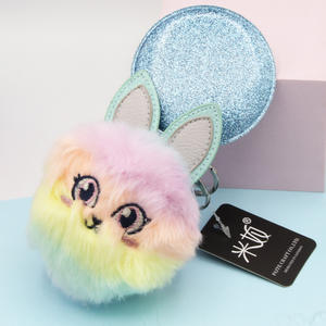 <span class=keywords><strong>Miroir</strong></span> cosmétique double face brodé en peluche arc-en-ciel de dessin animé, porte-clés, pendentif pour sac d'étudiant, AliExpress - Product Image 5