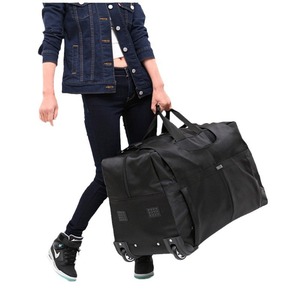 Sac à roulettes pliable de grande capacité Sac à roulettes en mouvement Sac à roulettes à main pour le voyage Valise à roulettes à fermeture éclair - Product Image 5