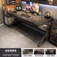 Escritorio de Computadora Grande y Sencillo de Madera Ecológica Century para Oficina en Casa, Estación de Trabajo Industrial, Juegos - Marrón Personalizado