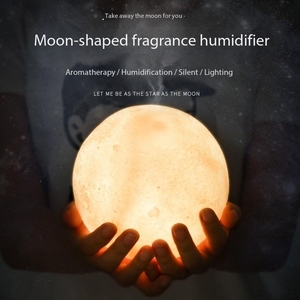 <b>Humidifier</b> Aromatizer Luminaire Lampshade Full Moon 3D Lamp Light <b>Diffuser</b> Aroma Essential Oil USB Ultrasonic - Product Image 2