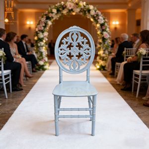 Chaise ronde blanche <span class=keywords><strong>à</strong></span> motif, en polypropylène, au meilleur prix, <span class=keywords><strong>pour</strong></span> <span class=keywords><strong>mariage</strong></span>, dîner, événement, fête et banquet - Product Image 5
