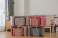 Sacs de rangement pliables carrés en coton et lin, design classique, pour vêtements, couettes, pulls, capacité 35L, pour la maison et le placard