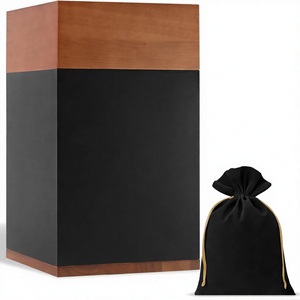 Timeless Walnut Wood Handcrafted Rectangular Cremation Urn for Adult Human&amp;<strong>Pet</strong> <strong>Ashes</strong> Memorial Keepsake <strong>Box</strong> - Product Image 1