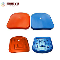 Asientos de Grada de Plástico, Acero y Aluminio, sin Respaldo, Moldeados por Soplado en HDPE, 400x380mm, Resistentes a los Rayos UV, para Estadios Escolares, Pedidos al por Mayor