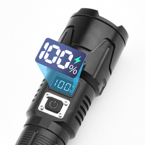 <b>Flashlight</b> Led <b>Rechargeable</b> Type C Charging Zoomable Outdoor With Display White Light Aluminum Alloy - Product Image 1