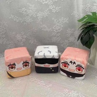 Nouveautés : Porte-clés coussin carré en peluche douce, personnalisé, éco-responsable, faible MOQ, mignon, motif dessin animé