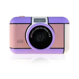 D7 digitale 2.4 pollici Ips schermo doppia lente per bambini Multi lingua fotocamera digitale piccola fotocamera per Vlogging