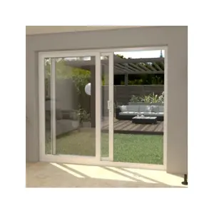 双层玻璃外现代门，内置百叶窗现代设计铝滑动门