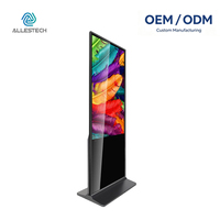 Écran intelligent sans fil ALLESTECH 4K UHD portable, écran tactile interactif Android, téléviseur sur roulettes pour la maison et le bureau