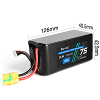 Batterie NCM haute tension 2.2Ah 26.6V 7S 50C à coque rigide XT90 pour drone FPV, longue autonomie, photographie aérienne fixe