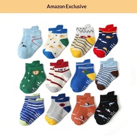 Chaussettes pour bébé de haute qualité, 1 à 7 ans, en coton peigné, respirantes, antidérapantes, jetables, chaussettes courtes pour enfants, dessins animés mignons, animaux