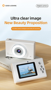 กล้องถ่ายภาพพกพาสำหรับกีฬากลางแจ้ง รุ่นปี 2026 ความละเอียด 4K HD หน้าจอ 2.4 นิ้ว สไตล์เรโทร แบตเตอรี่ 700 มิลลิแอมป์ รุ่นใหม่มาแรง ราคาประหยัด กล้องบันทึกภาพ A3 - Product Image 4