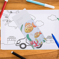Livre de peinture à l'eau pour éducation précoce des enfants, papier de palette d'aquarelle, livre de remplissage de couleurs pour les enfants, nouveauté