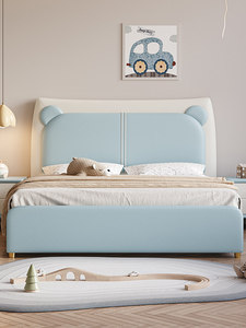 Ensemble <span class=keywords><strong>de</strong></span> chambre à coucher en bois <span class=keywords><strong>de</strong></span> luxe sur le thème des dessins animés modernes, <span class=keywords><strong>lit</strong></span> confortable pour enfants avec espace <span class=keywords><strong>de</strong></span> rangement pour une utilisation à l'hôtel ou à la maison pour les garçons - Product Image 1