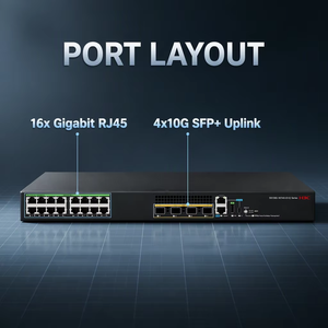 Commutateur réseau géré L2+ 16 ports Gigabit G S5136S-16FP4X-EI S5136S-16T4X-EI-Q avec 4 ports SFP+ 10G Uplink, compatible PoE et non-PoE - Product Image 4