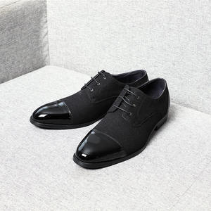 Zapatos de vestir de lujo de diseñador, hechos a mano en Italia, zapatos formales de cuero charol negro estilo patchwork, zapatos de cuero para hombre y Oxfords. - Product Image 2