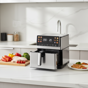 หม้อทอดไร้น้ำมัน Newle 8 ลิตร สเตนเลสสตีลทั้งใบ พร้อมหน้าจอดิจิตอลอัจฉริยะ หม้อเคลือบสารกันติด ไม่ใช้น้ำมัน ใช้กับเตาอบได้ เหมาะสำหรับโรงแรม - Product Image 6