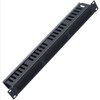 Armoire de gestion de câbles murale en métal 1U 19 pouces 24 ports 48 fentes avec connecteurs Ethernet RJ45 et brosse ignifuge