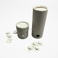 Goujon de boîte de tube de papier biodégradable écologique anti-ouverture auto-bloquant goujons de pulpe moulés jetables biodégradables écologiques