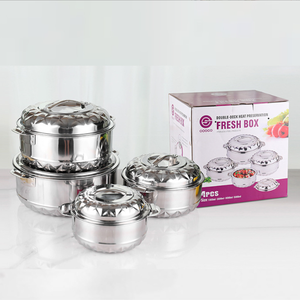 Set kaserol bulat baja tahan karat, mewah 1L-10L untuk Penggunaan dapur penyimpanan makanan & penghangat makanan panas - Product Image 2