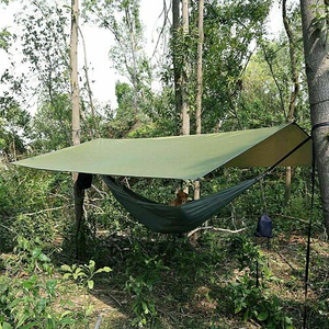 Tente de camping légère et portable 4 saisons pour 1-2 personnes avec auvent, <span class=keywords><strong>moustiquaire</strong></span> et deux chambres, montage rapide et automatique - Product Image 2