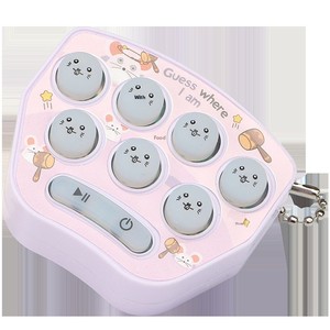 Jeu électronique de frappeur de taupes en métal, portable, de poche, pour l'entraînement de la vitesse de réaction, jouet interactif anti-stress pour enfants de 5 à 7 ans - Product Image 1