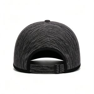 Gorra de béisbol unisex sin costuras, 100% poliéster, tela melange heather, gorra deportiva con correa trasera ajustable, transpirable, para correr, con letras. - Product Image 3