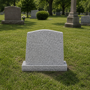Lápida de Granito, Monumento Funerario de Estilo Tradicional Americano, Piedra Inclinada de Granito - Product Image 2