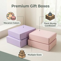 Boîte d'expédition en carton ondulé recyclable et biodégradable avec logo personnalisé rose, pour cosmétiques et électronique intelligente, avec laminage mat
