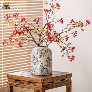 <span class=keywords><strong>Vaso</strong></span> da Fiori da Tavolo in <span class=keywords><strong>Ceramica</strong></span> Stile Tradizionale Cinese Vintage in Porcellana Bianca e <span class=keywords><strong>Blu</strong></span> per Arredamento Casa dal Produttore - Product Image 3