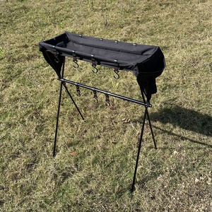 Étagère de rangement pour camping en plein air, en alliage d'aluminium, 67x48x87cm, rectangulaire multifonctionnel noir pour pique-niques et voyages - Product Image 3