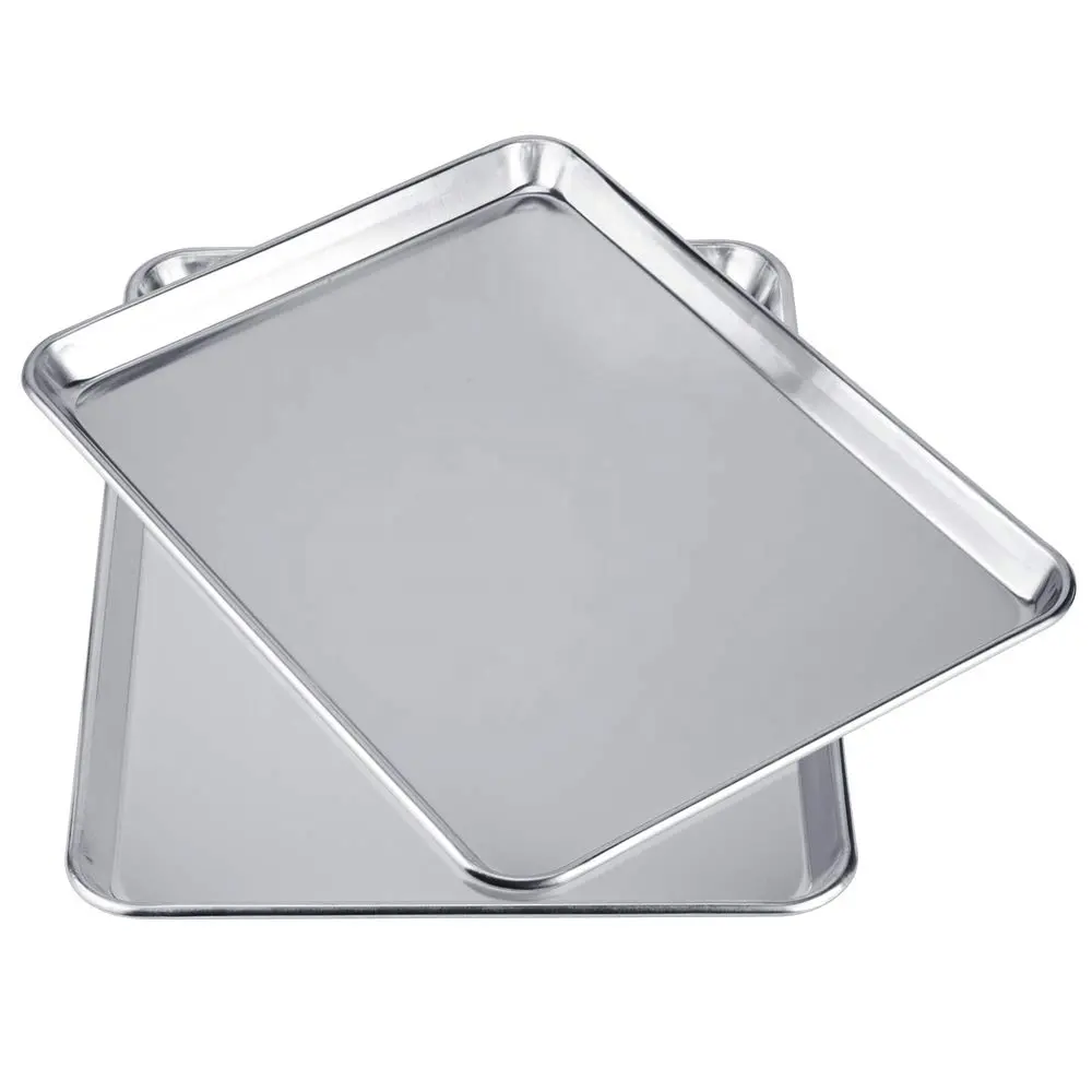 Rettangolo attrezzatura da forno hamburger o hamburger o hot dog panino teglia teglia teglia da forno in alluminio vassoio in alluminio