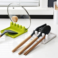 Support de cuillère en plastique, organisateur de cuisine pour fourchette, spatule, support de cuillère, support de rangement pour couverts, support de couvercle de pot