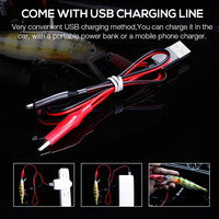VTAVTA Leurre de pêche électrique rechargeable 10 cm 16 g avec lumière LED, flottant et vibrant, pour la pêche au brochet, appât artificiel dur, type minnow