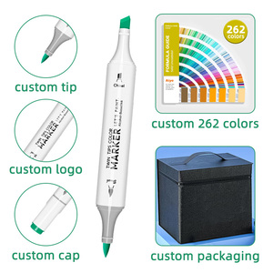 Marcadores de Arte Permanentes a Base de Alcohol de Doble Punta, 80, 120, <span class=keywords><strong>168</strong></span> Colores, No Tóxicos, con Puntas de Pincel, Fabricación Personalizada ODM Profesional - Product Image 2